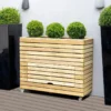 3'11 X 1'4 Forest Linear Tall Wooden Garden Planter With Storage And Wheels (1.2m X 0.4m) -Zen Gardenia Sales linpl12090sw 1