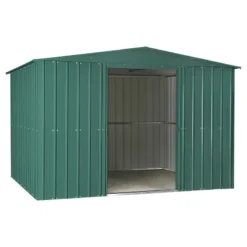 10' X 8' Globel Heritage Green Apex Metal Shed (3.07 X 2.47m) -Zen Gardenia Sales lotus hg 10 feet 2 min 1