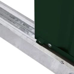 10' X 12' Globel Heritage Green Apex Metal Shed (3.07m X 3.71m) -Zen Gardenia Sales lotus1012hgsolid 10x12 green cutout6