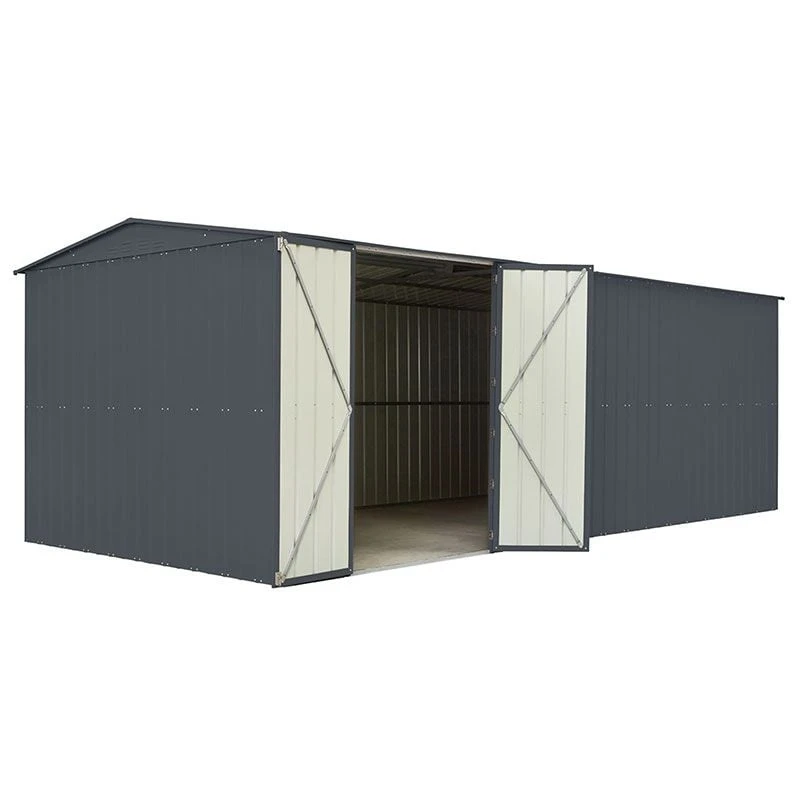 10' X 19' Globel Anthracite Grey Double Door Metal Workshop (3.07m X 5.88m) 3 10' X 19' Globel Anthracite Grey Double Door Metal Workshop (3.07m X 5.88m)