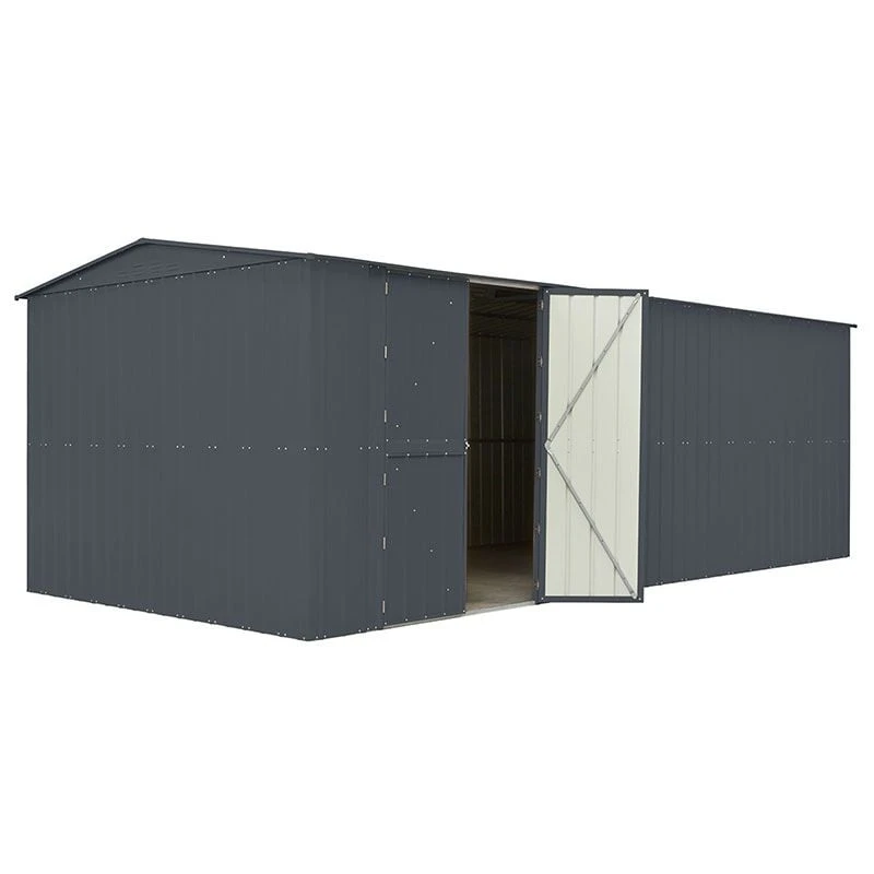 10' X 19' Globel Anthracite Grey Double Door Metal Workshop (3.07m X 5.88m) 4 10' X 19' Globel Anthracite Grey Double Door Metal Workshop (3.07m X 5.88m) - Image 2