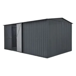 10' X 19' Globel Anthracite Grey Double Door Metal Workshop (3.07m X 5.88m) 24 10' X 19' Globel Anthracite Grey Double Door Metal Workshop (3.07m X 5.88m) -Zen Gardenia Sales lotus10x19wsag 10x19 lotus grey metal workshop cutout2 min
