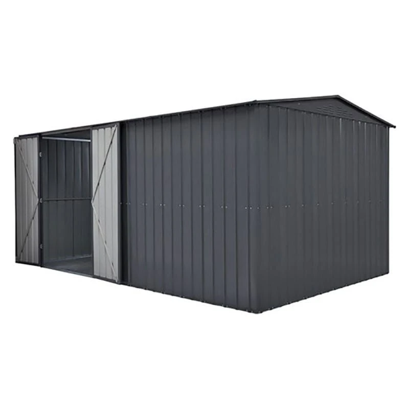 10' X 19' Globel Anthracite Grey Double Door Metal Workshop (3.07m X 5.88m) 5 10' X 19' Globel Anthracite Grey Double Door Metal Workshop (3.07m X 5.88m) - Image 3