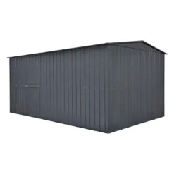 10' X 23' Globel Double Door Workshop - Athracite Grey (2.9m X 7m) -Zen Gardenia Sales lotus10x23wsag 10x23 lotus grey metal workshop cutout3 min