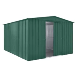 10' X 6' Globel Heritage Green Apex Metal Shed (3.07 X 1.85m) -Zen Gardenia Sales lotus10x6hgs 10x6 lotus green apex metal shed cutout1 min