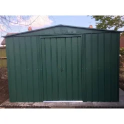 10' X 6' Globel Heritage Green Apex Metal Shed (3.07 X 1.85m)