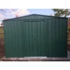 10' X 8' Globel Heritage Green Apex Metal Shed (3.07 X 2.47m) -Zen Gardenia Sales lotus10x8hgs 10x8 lotus green metal shed insitu min
