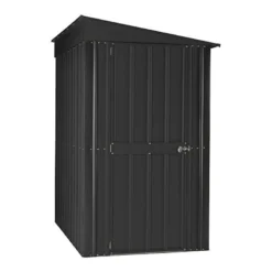 4' X 6' Globel Lean To Anthracite Grey Metal Shed (1.24m X 1.8m) 23 4' X 6' Globel Lean To Anthracite Grey Metal Shed (1.24m X 1.8m) -Zen Gardenia Sales lotus46ltag lotus 4x6 lean to anthracite cutout1