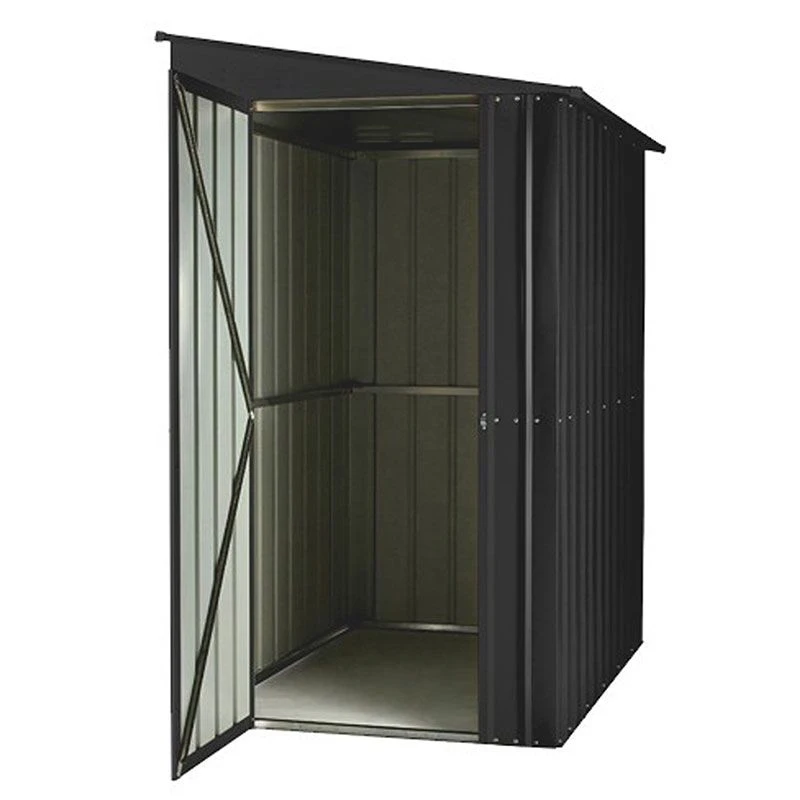 4' X 6' Globel Lean To Anthracite Grey Metal Shed (1.24m X 1.8m) 11 4' X 6' Globel Lean To Anthracite Grey Metal Shed (1.24m X 1.8m) - Image 9