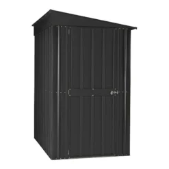 4' X 8' Globel Lean To Anthracite Grey Metal Shed (1.24m X 2.42m) 22 4' X 8' Globel Lean To Anthracite Grey Metal Shed (1.24m X 2.42m) -Zen Gardenia Sales lotus48ltag lotus 4x8 lean to anthracite cutout1