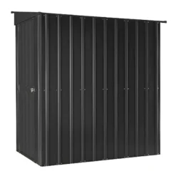 4' X 8' Globel Lean To Anthracite Grey Metal Shed (1.24m X 2.42m) 21 4' X 8' Globel Lean To Anthracite Grey Metal Shed (1.24m X 2.42m) -Zen Gardenia Sales lotus48ltag lotus 4x8 lean to anthracite cutout2