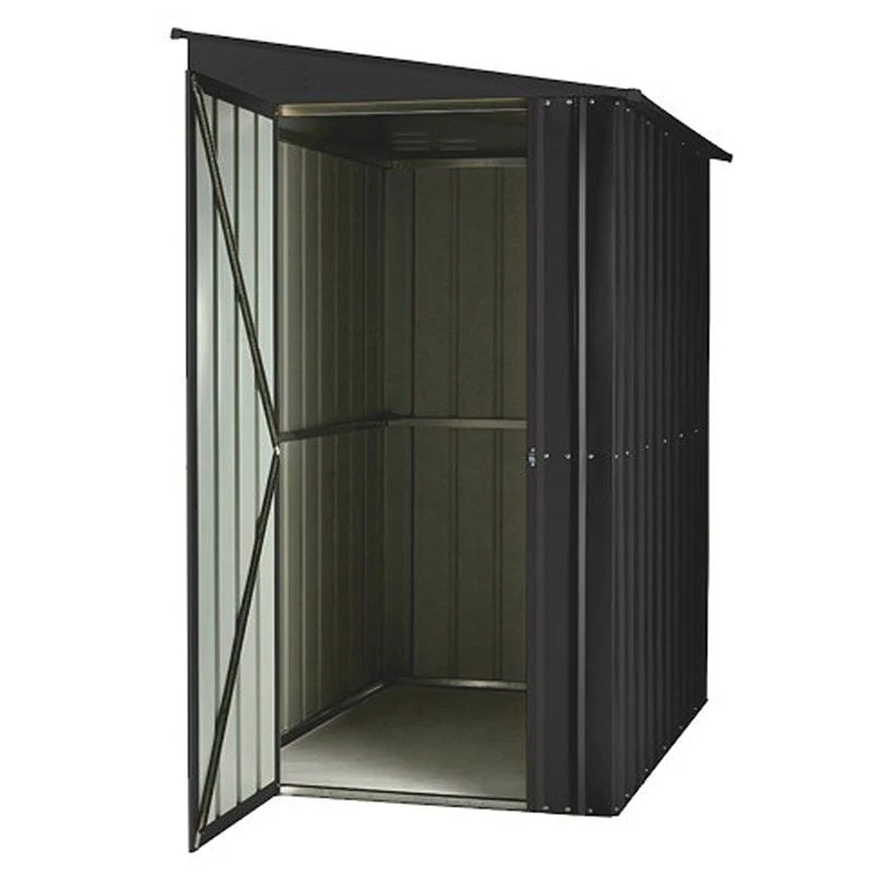 4' X 8' Globel Lean To Anthracite Grey Metal Shed (1.24m X 2.42m) 11 4' X 8' Globel Lean To Anthracite Grey Metal Shed (1.24m X 2.42m) - Image 9