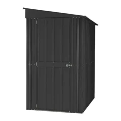 4' X 8' Globel Lean To Anthracite Grey Metal Shed (1.24m X 2.42m) 25 4' X 8' Globel Lean To Anthracite Grey Metal Shed (1.24m X 2.42m) -Zen Gardenia Sales lotus48ltag lotus 4x8 lean to anthracite cutout5