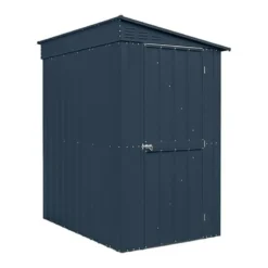 4' X 6' Globel Lean To Anthracite Grey Metal Shed (1.24m X 1.8m)