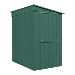 4' X 6' Globel Heritage Green Lean-To Metal Shed (1.24m X 1.8m) -Zen Gardenia Sales lotus4x6leantohgs 4x6 lotus lean to green metal shed cutout2 min