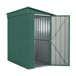 4' X 6' Globel Heritage Green Lean-To Metal Shed (1.24m X 1.8m) -Zen Gardenia Sales lotus4x6leantohgs 4x6 lotus lean to green metal shed cutout4 min