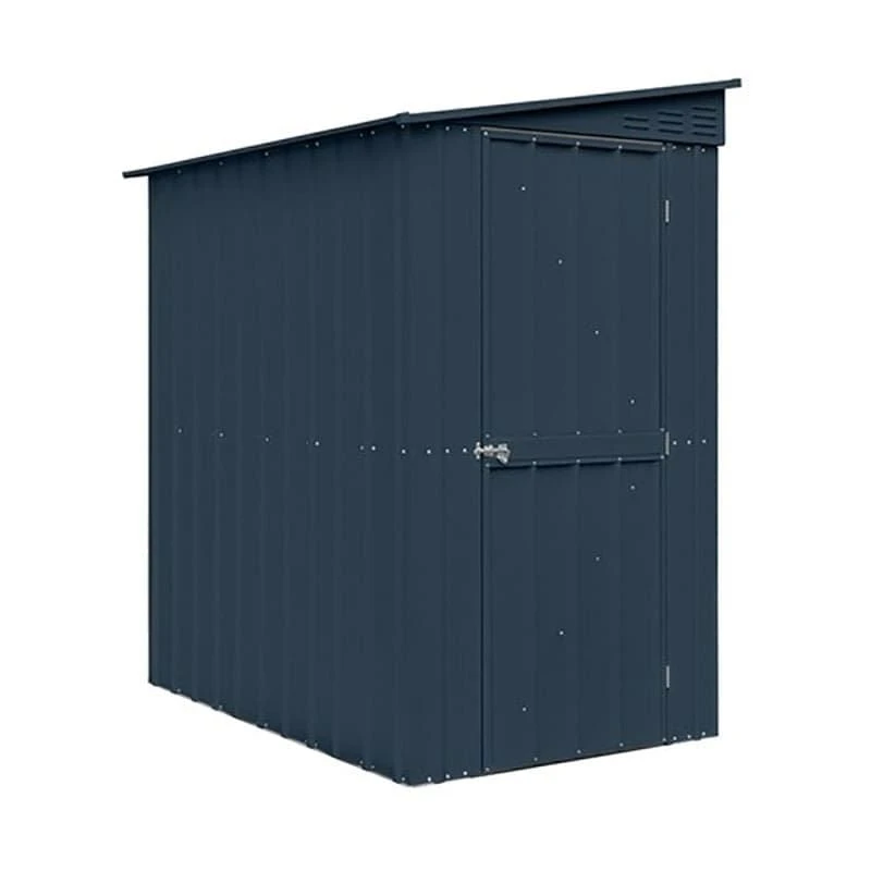 4' X 8' Globel Lean To Anthracite Grey Metal Shed (1.24m X 2.42m) 6 4' X 8' Globel Lean To Anthracite Grey Metal Shed (1.24m X 2.42m) - Image 4