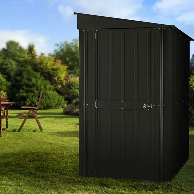 4' X 8' Globel Lean To Anthracite Grey Metal Shed (1.24m X 2.42m) 3 4' X 8' Globel Lean To Anthracite Grey Metal Shed (1.24m X 2.42m)