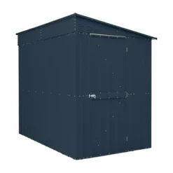 5' X 8' Globel Lean To Anthracite Grey Metal Shed (1.55m X 2.42m) -Zen Gardenia Sales lotus5x8leantoags 5x8 lotus lean to grey metal shed cutout3 min