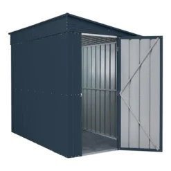 5' X 8' Globel Lean To Anthracite Grey Metal Shed (1.55m X 2.42m) -Zen Gardenia Sales lotus5x8leantoags 5x8 lotus lean to grey metal shed cutout4 min