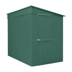 5' X 8' Globel Heritage Green Lean-To Metal Shed (1.55m X 2.42m) -Zen Gardenia Sales lotus5x8leantohgs 5x8 lotus lean to green metal shed cutout3 min