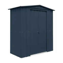 6' X 3' Globel Anthracite Grey Metal Shed (1.84m X 0.92m) -Zen Gardenia Sales lotus63agbun 6x3 lotus anthracite grey metal shed cutout1 min
