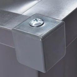 6' X 4' Globel Anthracite Grey Apex Metal Shed (1.84m X 1.23m) -Zen Gardenia Sales lotus64agsolid 6x4 grey no8