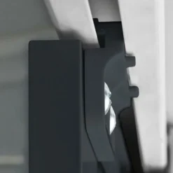 6' X 6' Globel Anthracite Grey Apex Metal Shed (1.83m X 1.85m) -Zen Gardenia Sales lotus66ag 6x6 lotus anthracite grey metal shed close up8 min 1