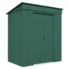 6' X 4' Globel Heritage Green Pent Metal Shed (1.8m X 1.24m) -Zen Gardenia Sales lotus6x4penthgs 6x4 lotus green pent metal shed cutout1 min
