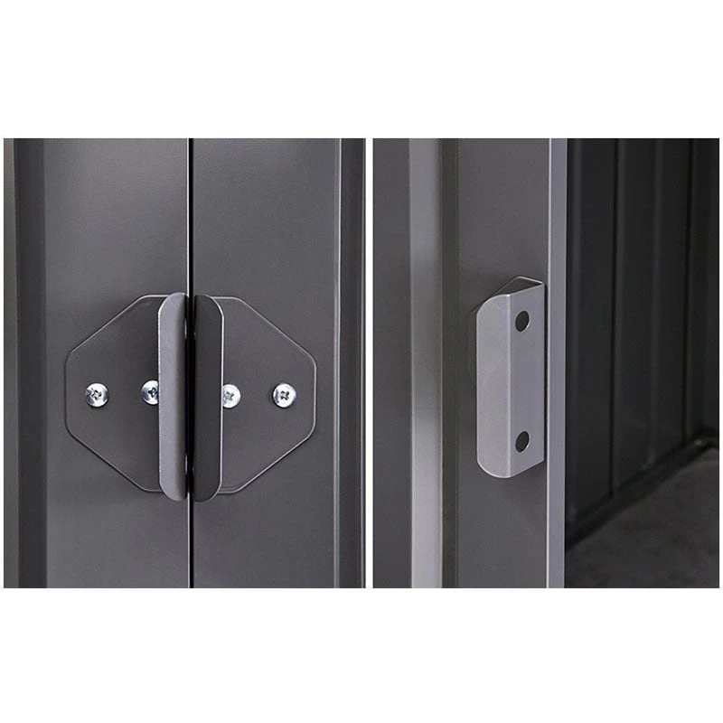 6' X 5' Globel Anthracite Grey Apex Metal Shed (1.71m X 1.44m) 16 6' X 5' Globel Anthracite Grey Apex Metal Shed (1.71m X 1.44m) - Image 14