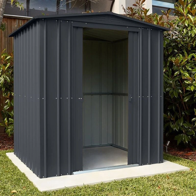 6' X 5' Globel Anthracite Grey Apex Metal Shed (1.71m X 1.44m) 4 6' X 5' Globel Anthracite Grey Apex Metal Shed (1.71m X 1.44m) - Image 2