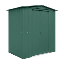 6' X 5' Globel Heritage Green Apex Metal Shed (1.84m X 1.54m) -Zen Gardenia Sales lotus6x5hgs 6x5 lotus green apex metal shed cutout1 min
