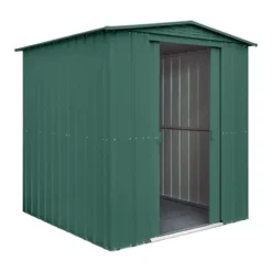 6' X 8' Globel Heritage Green Apex Metal Shed (2.47m X 1.84m) -Zen Gardenia Sales lotus6x8hgs 6x8 lotus green apex metal shed cutout min