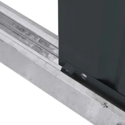 8' X 4' Globel Anthracite Grey Pent Metal Shed (2.42m X 1.24m) -Zen Gardenia Sales lotus84pentagsolid 8x4 grey pent cutout4