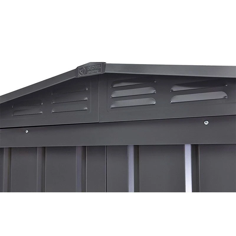 8' X 8' Globel Anthracite Grey Apex Metal Shed (2.45m X 2.47m) 13 8' X 8' Globel Anthracite Grey Apex Metal Shed (2.45m X 2.47m) - Image 11