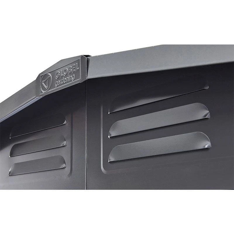 8' X 8' Globel Anthracite Grey Apex Metal Shed (2.45m X 2.47m) 14 8' X 8' Globel Anthracite Grey Apex Metal Shed (2.45m X 2.47m) - Image 12