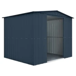 8' X 8' Globel Anthracite Grey Apex Metal Shed (2.45m X 2.47m) 26 8' X 8' Globel Anthracite Grey Apex Metal Shed (2.45m X 2.47m) -Zen Gardenia Sales lotus88ag 8x8 lotus anthracite grey metal shed cutout2 min 1
