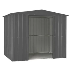 8' X 8' Globel Anthracite Grey Apex Metal Shed (2.45m X 2.47m) 27 8' X 8' Globel Anthracite Grey Apex Metal Shed (2.45m X 2.47m) -Zen Gardenia Sales lotus88ag 8x8 lotus anthracite grey metal shed cutout3 min 1