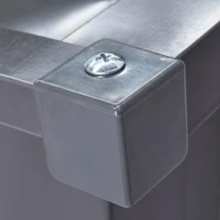 8' X 3' Globel Anthracite Grey Apex Metal Shed (2.34m X 0.82m) -Zen Gardenia Sales lotus8x3ags 8x3 lotus anthracite grey apex metal shed corner min