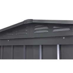 8' X 3' Globel Anthracite Grey Apex Metal Shed (2.34m X 0.82m) -Zen Gardenia Sales lotus8x3ags 8x3 lotus anthracite grey apex metal shed vent1 min