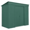 8' X 4' Globel Heritage Green Pent Metal Shed (2.42m X 1.24m) -Zen Gardenia Sales lotus8x4penthgs 8x4 lotus green pent metal shed cutout1 min