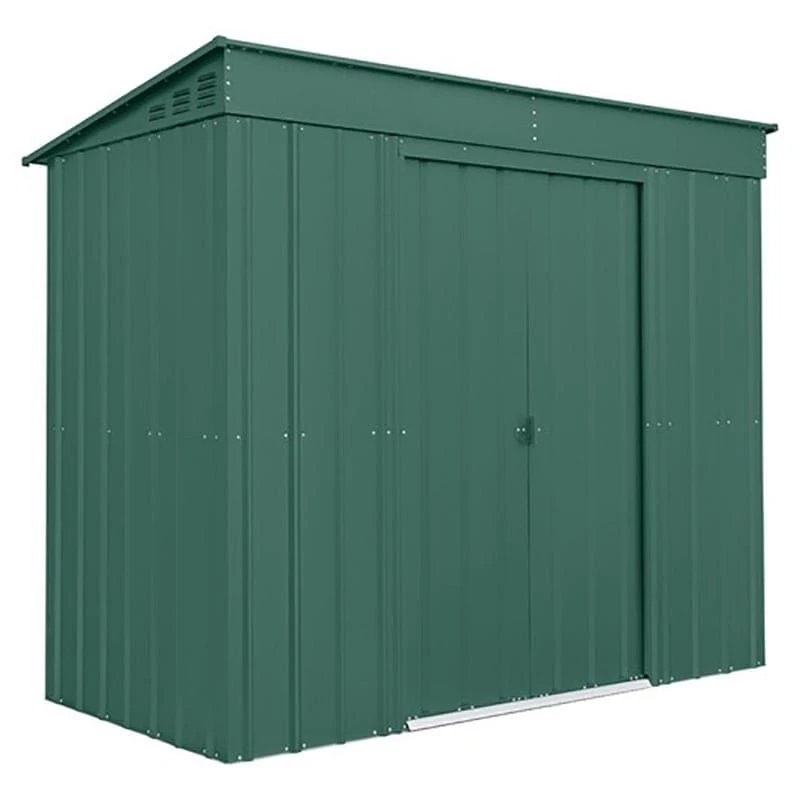 8' X 4' Globel Heritage Green Pent Metal Shed (2.42m X 1.24m) 3 8' X 4' Globel Heritage Green Pent Metal Shed (2.42m X 1.24m)