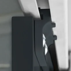 8' X 5' Globel Anthracite Grey Metal Shed (2.45m X 1.54m) -Zen Gardenia Sales lotus8x5ags 8x5 lotus grey metal shed close up8 min