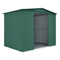 8' X 6' Globel Heritage Green Apex Metal Shed (2.45m X 1.85m) -Zen Gardenia Sales lotus8x6hgs 8x6 lotus green apex metal shed cutout2 min