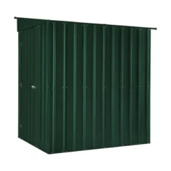 5' X 8' Globel Heritage Green Lean-To Metal Shed (1.55m X 2.42m) -Zen Gardenia Sales lotusleanto58solidhg 5x8 lean to green cutout4