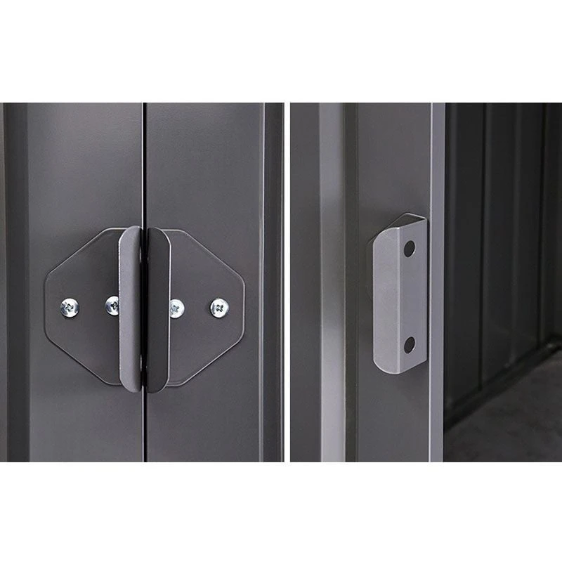 6' X 4' Globel Anthracite Grey Low Pent Metal Shed (1.8m X 1.24m) 6 6' X 4' Globel Anthracite Grey Low Pent Metal Shed (1.8m X 1.24m) - Image 4