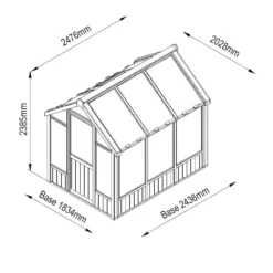 8'x6' Forest Vale Victorian Wooden Greenhouse (2.4x1.8m) - Installation Included 12 8'x6' Forest Vale Victorian Wooden Greenhouse (2.4x1.8m) - Installation Included -Zen Gardenia Sales m8x6ghin 6