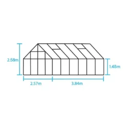 8'6 X 12’8 Halls Magnum 812 Greenhouse (2.57 X 3.84m) -Zen Gardenia Sales magnum 128