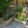 Forest Durham Rectangular Wooden Garden Planter 3'x1'9 (0.9x0.5m) - Set Of 3