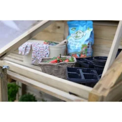 4'x2' Forest Wooden Small Mini Lean To Greenhouse (1.2x0.62m) -Zen Gardenia Sales mghhd 9